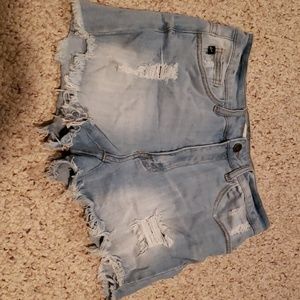 Light colored Kancan high waisted Jean shorts